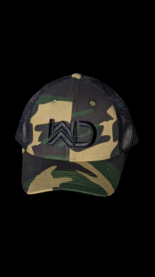 WD Woodland trucker ball cap